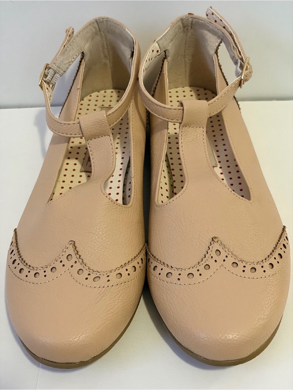 B.A.I.T. T‑Strap Ballet Flats in Nude Pink